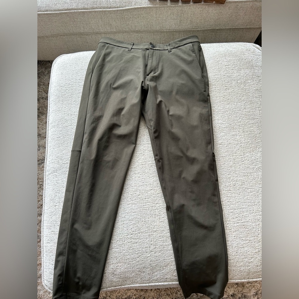 Lululemon commission pants dark green 34